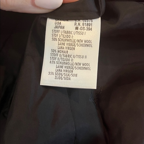 Escada vintage black double-breasted blazer vibrant fuchsia satin peak lapels - Picture 8 of 8